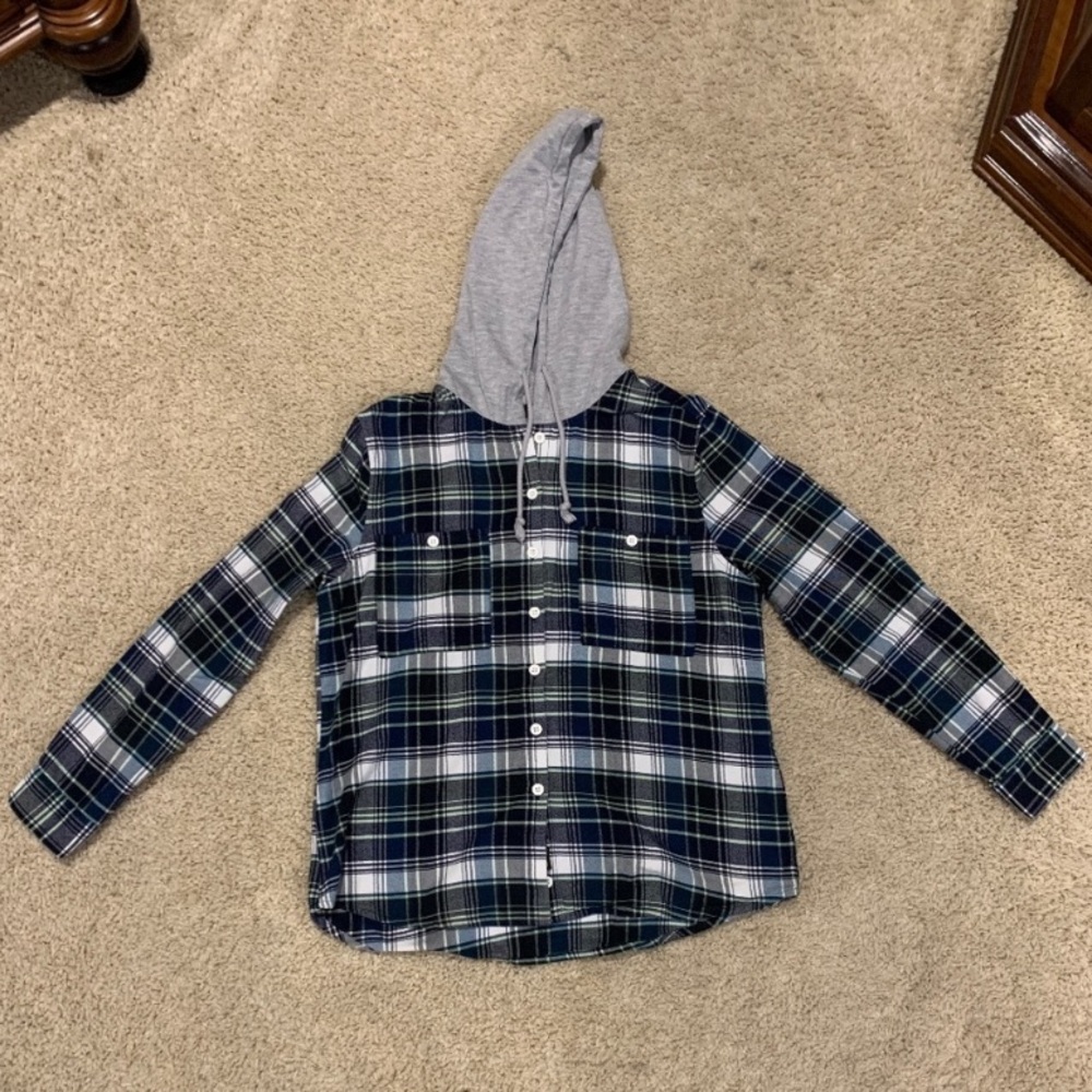 CQR lightweight flannel shirt with hood